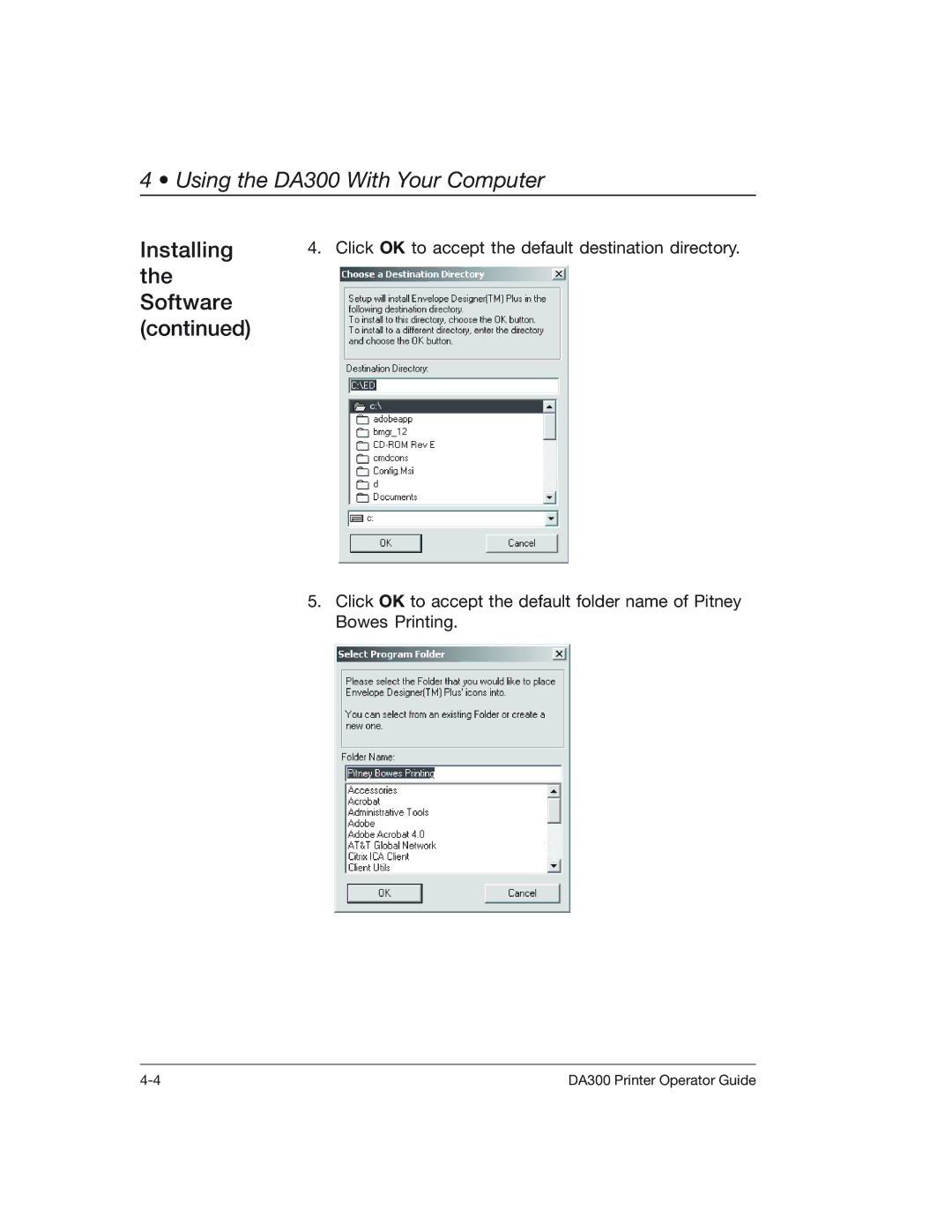 Pitney Bowes manual Using the DA300 With Your Computer 