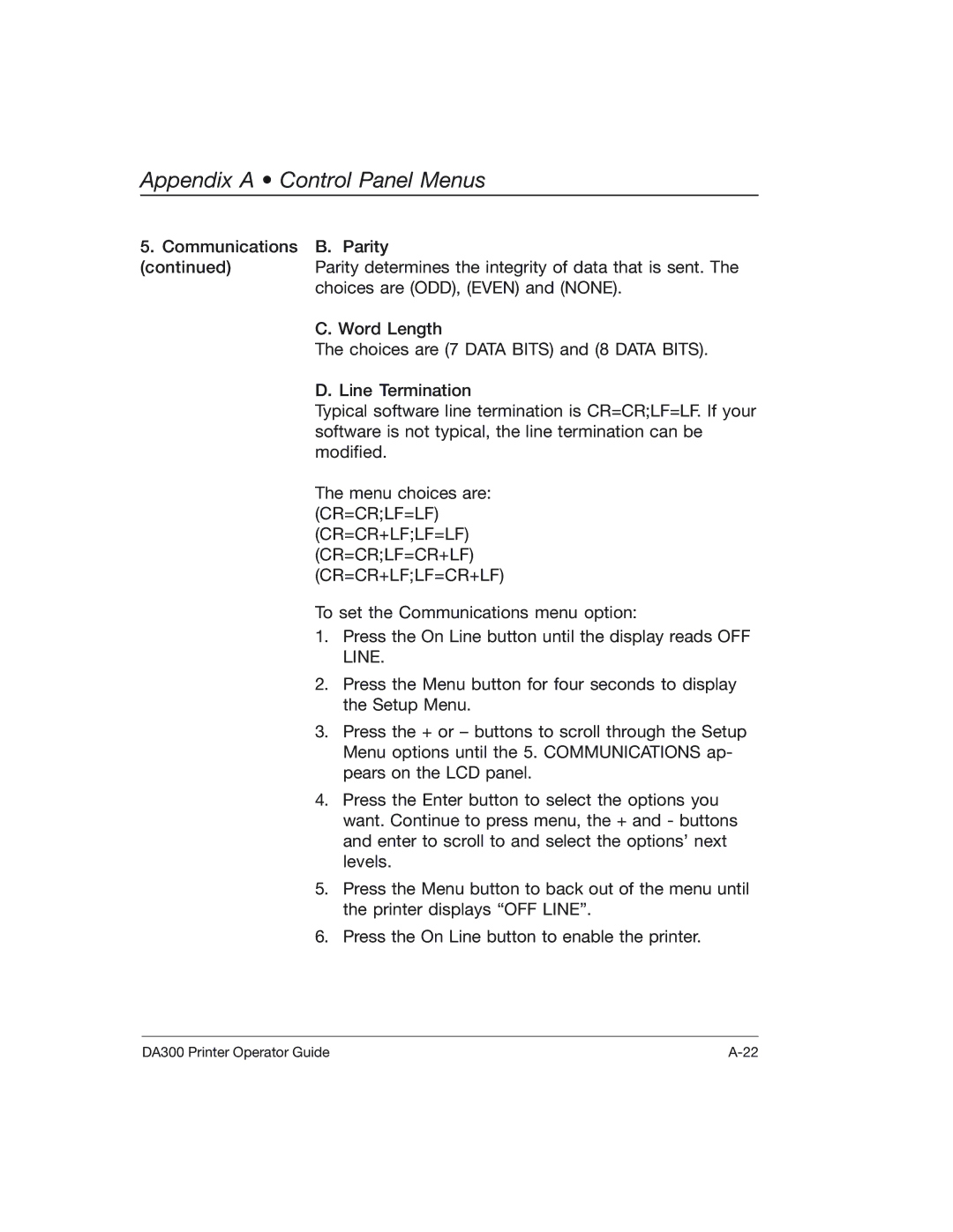 Pitney Bowes DA300 manual Cr=Crlf=Lf 