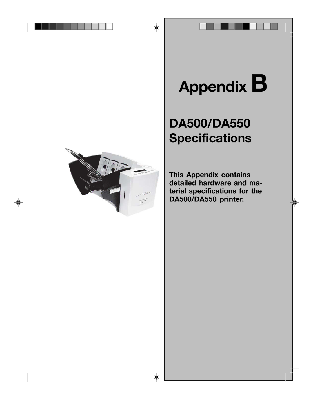 Pitney Bowes DA550, DA500 manual Appendix B 