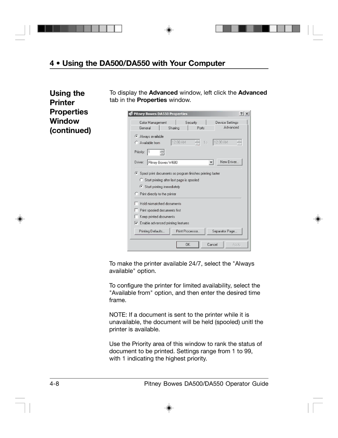 Pitney Bowes manual Using the DA500/DA550 with Your Computer 