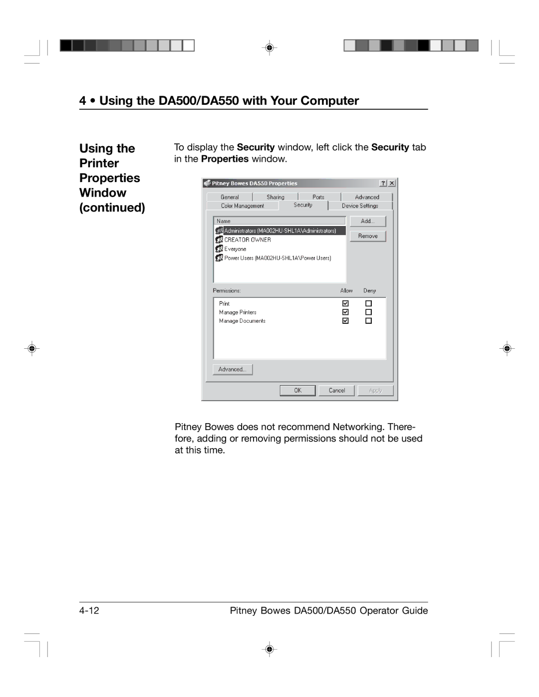 Pitney Bowes manual Using the DA500/DA550 with Your Computer 