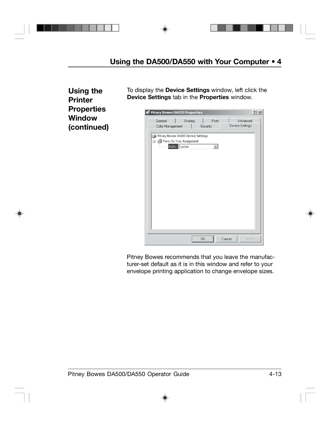 Pitney Bowes manual Using the DA500/DA550 with Your Computer 