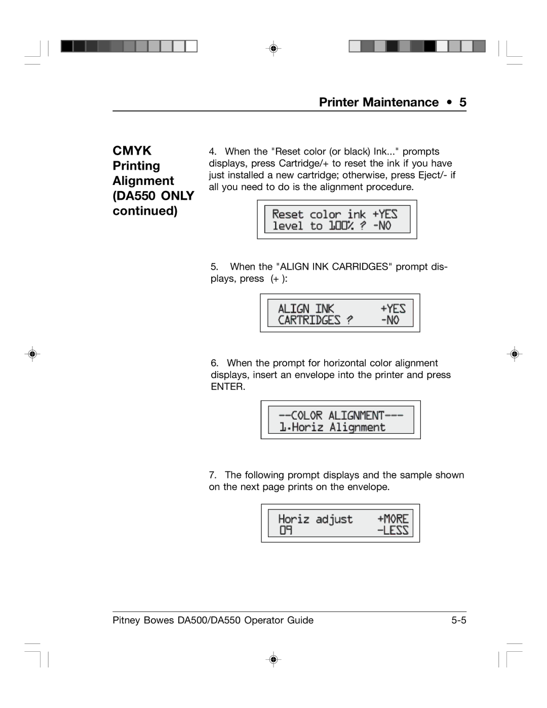 Pitney Bowes DA550, DA500 manual Enter 