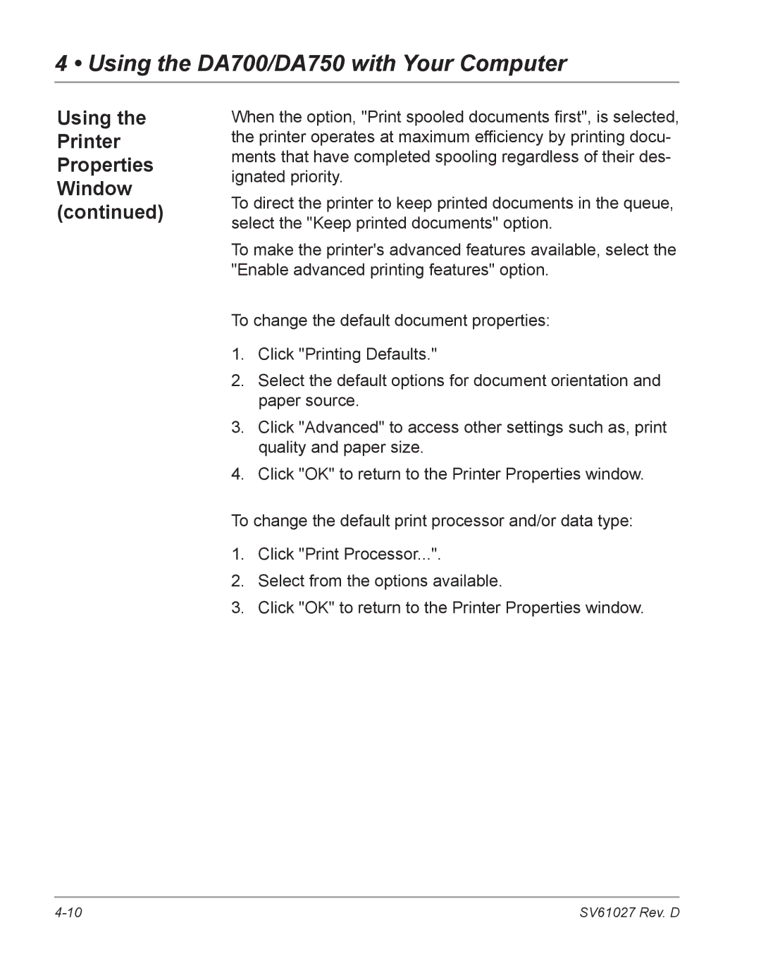 Pitney Bowes manual Using the DA700/DA750 with Your Computer 