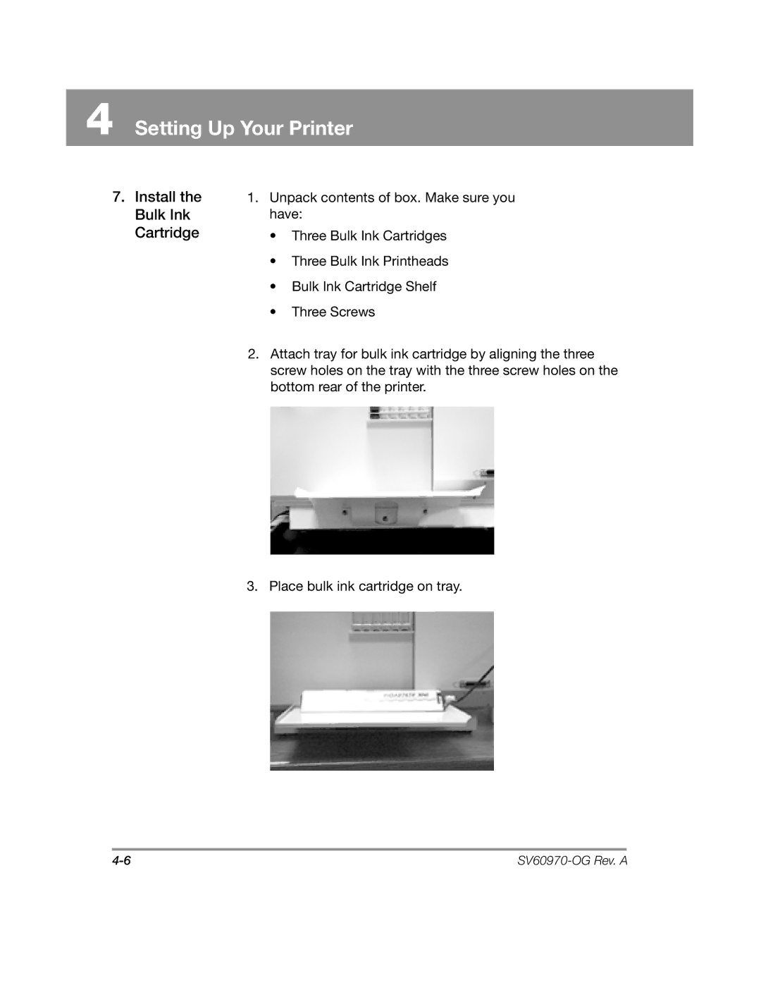 Pitney Bowes DA900 manual Install the Bulk Ink Cartridge 