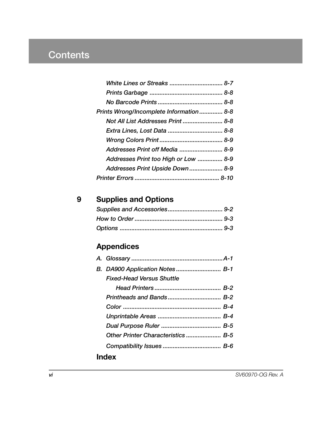 Pitney Bowes DA900 manual Supplies and Options 