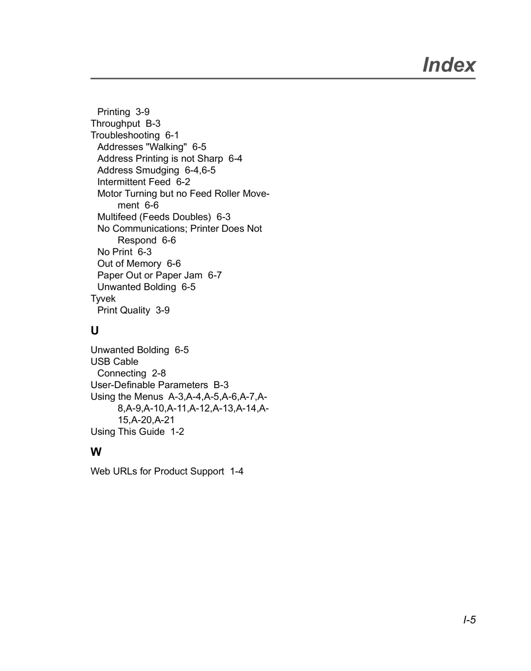 Pitney Bowes DA950 manual Index 