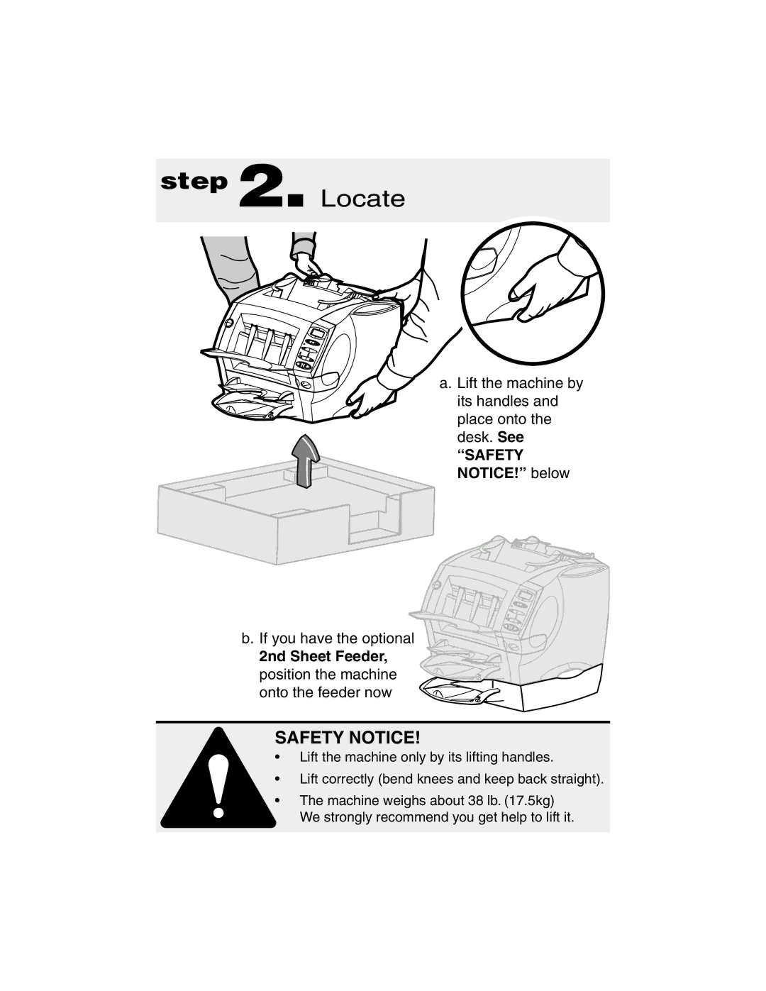 Pitney Bowes DI200 manual Locate, Safety Notice 