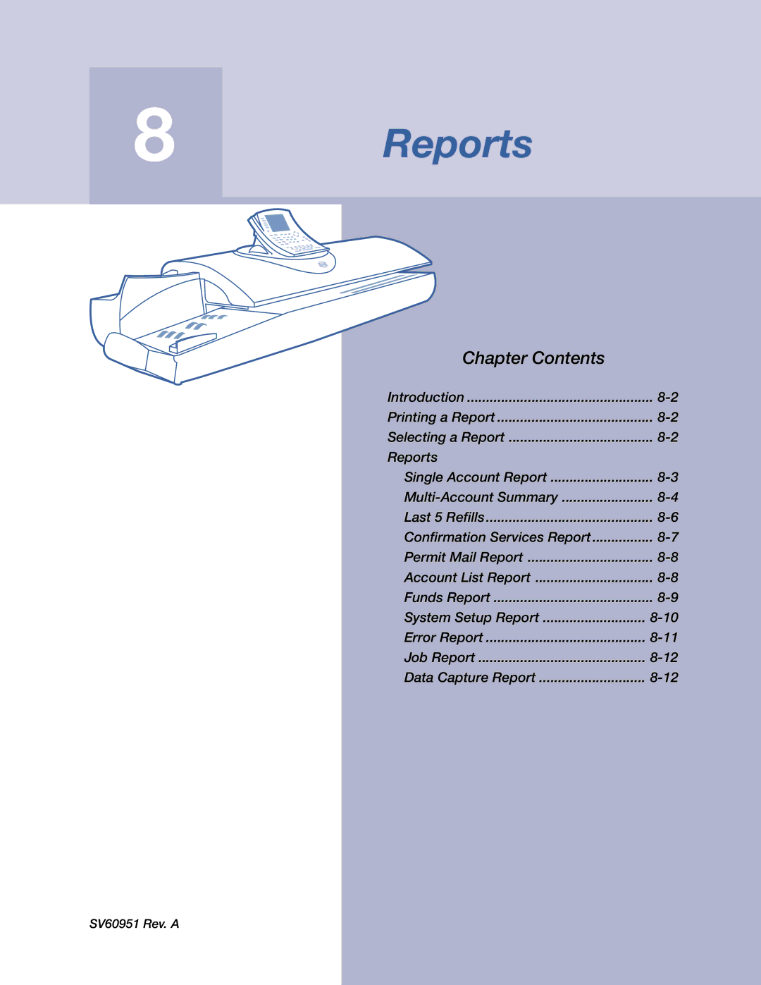 Pitney Bowes DM1000 manual Reports 