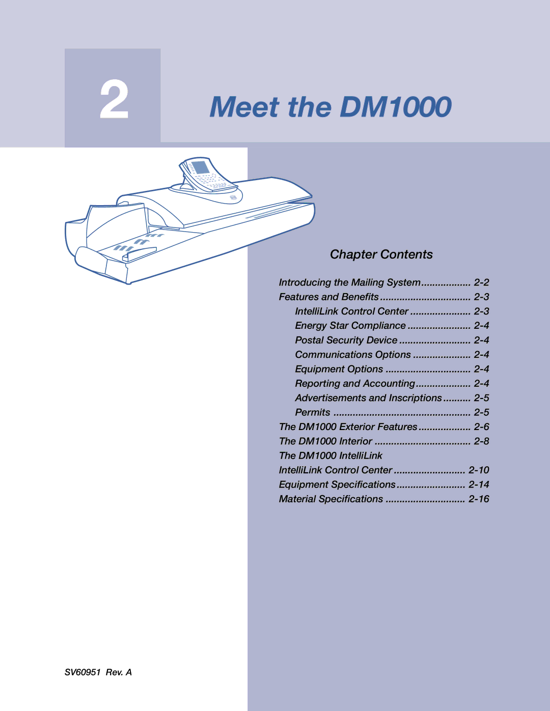 Pitney Bowes manual Meet the DM1000 