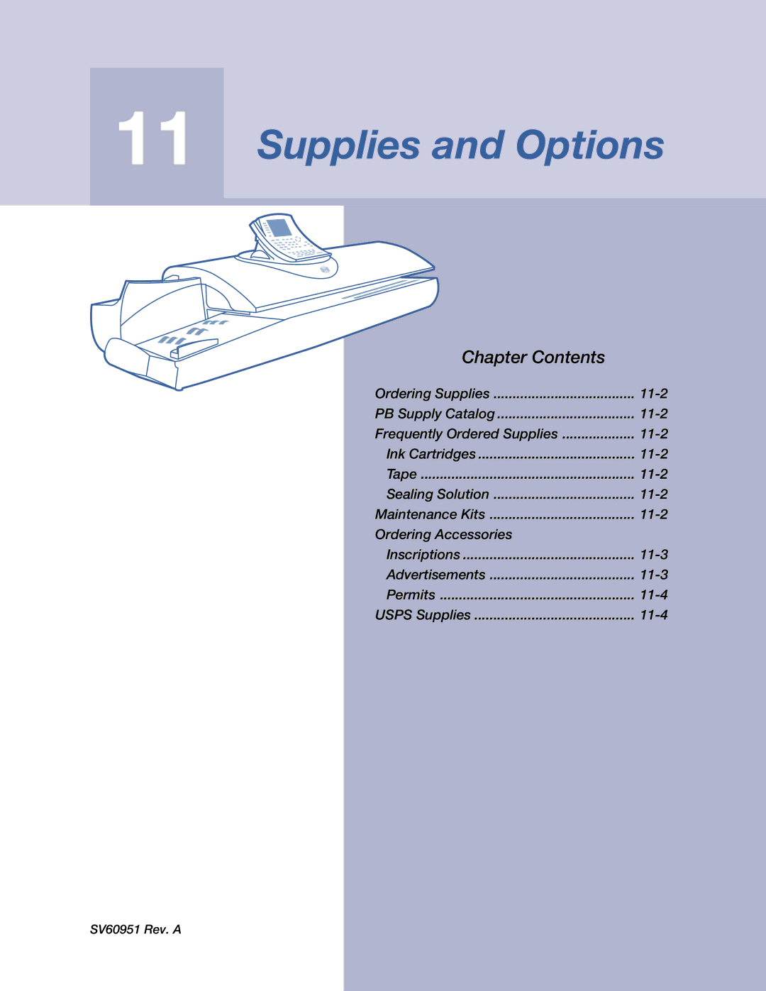 Pitney Bowes DM1000 manual Supplies and Options 