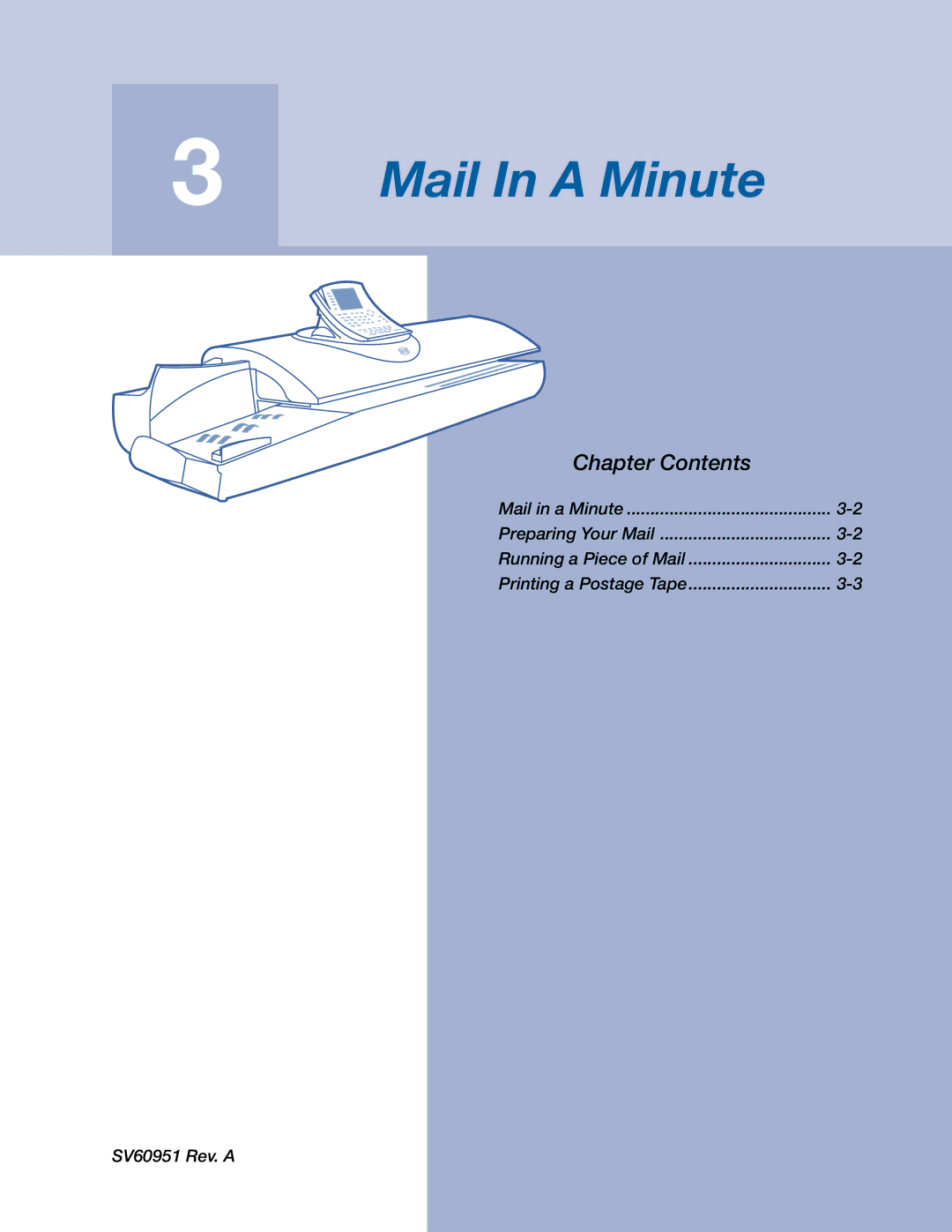 Pitney Bowes DM1000 manual Mail In a Minute 