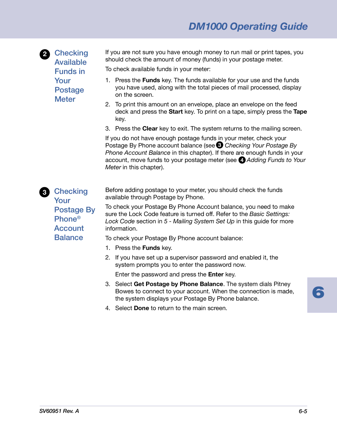 Pitney Bowes manual DM1000 Operating Guide 