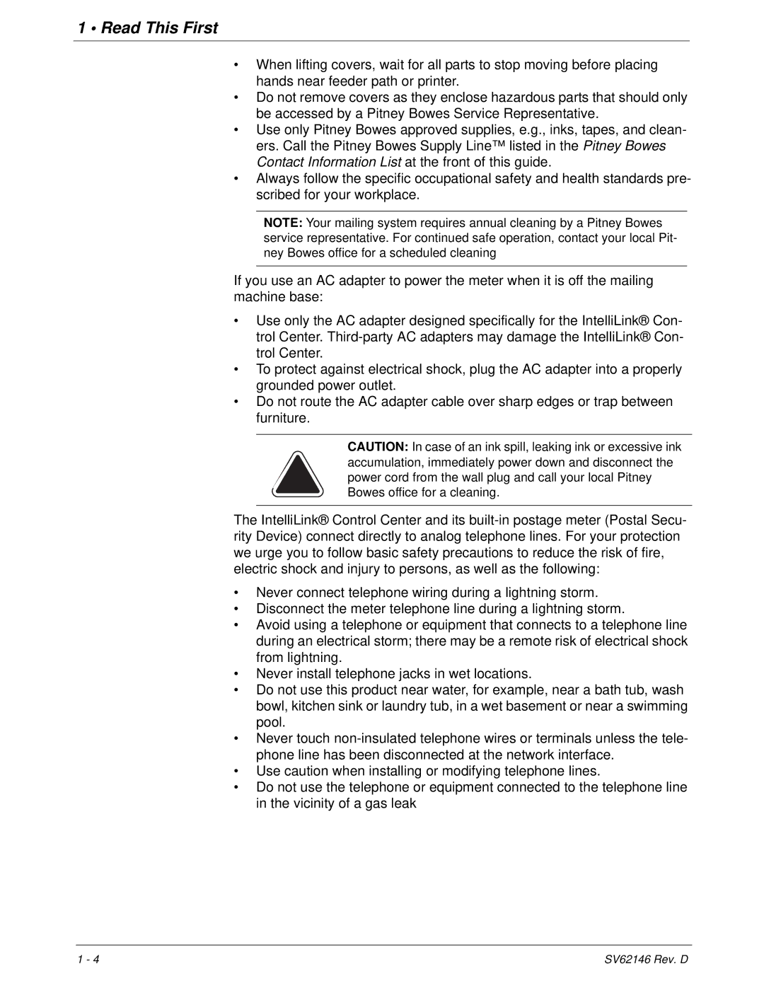 Pitney Bowes DM1100 manual Read This First 