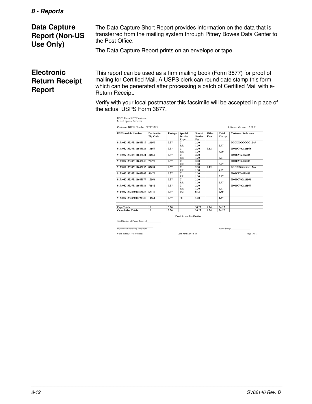 Pitney Bowes DM1100 manual DDDDDGGGGG1245 