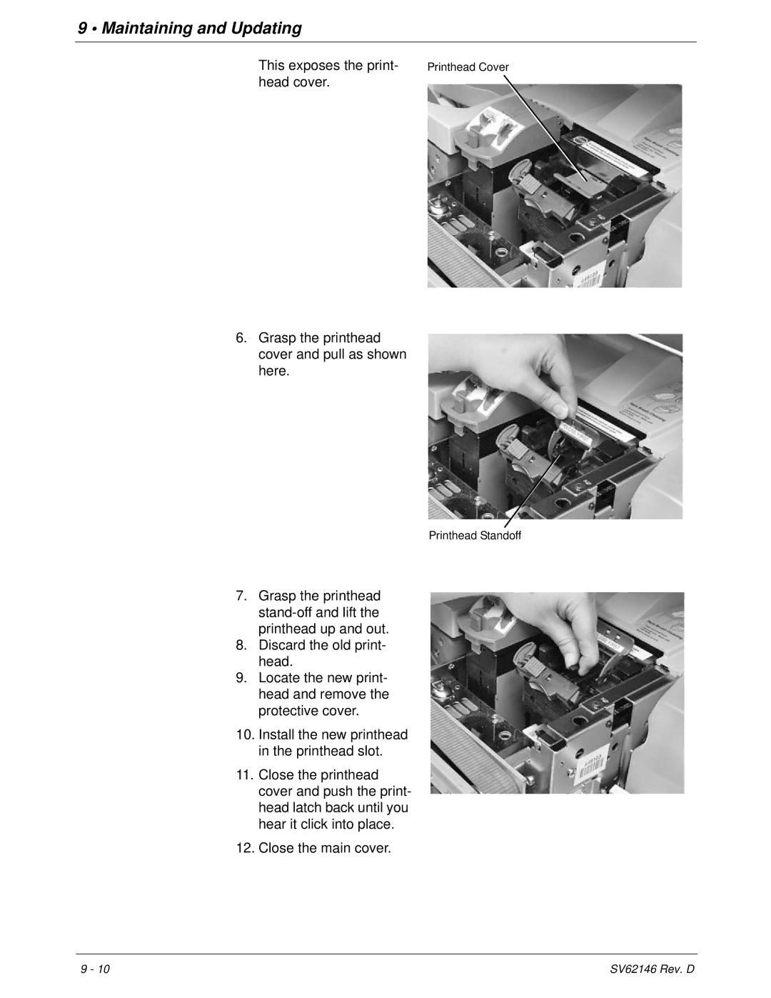 Pitney Bowes DM1100 manual This exposes the print 