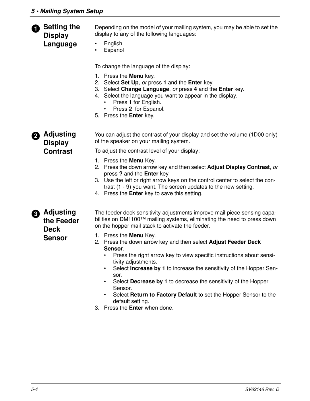 Pitney Bowes DM1100 manual Mailing System Setup 