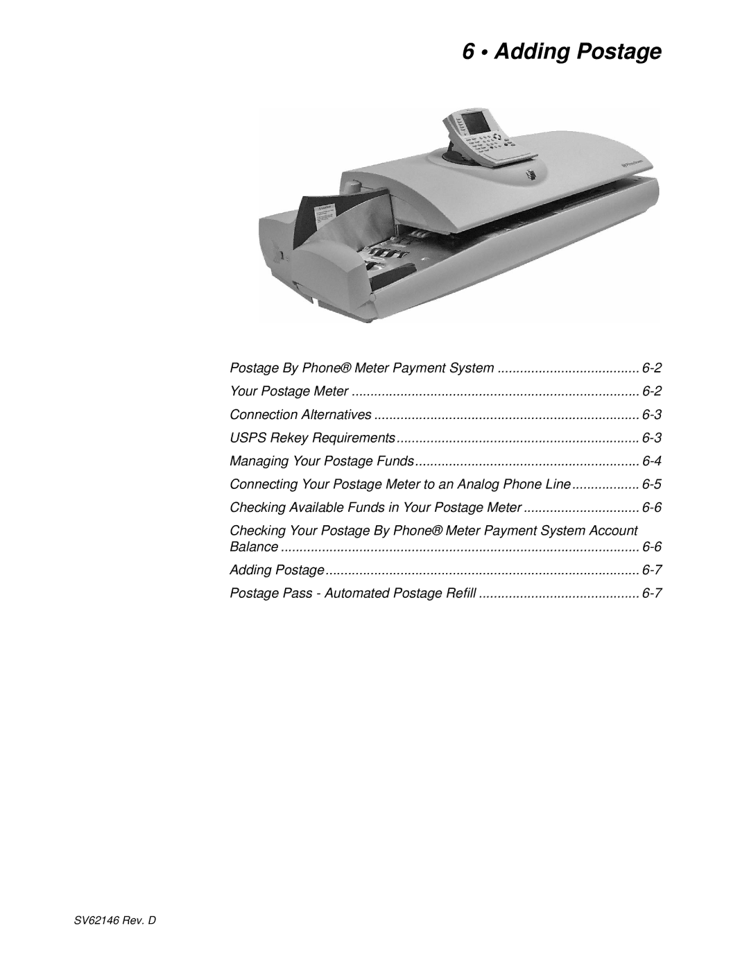 Pitney Bowes DM1100 manual Adding Postage 