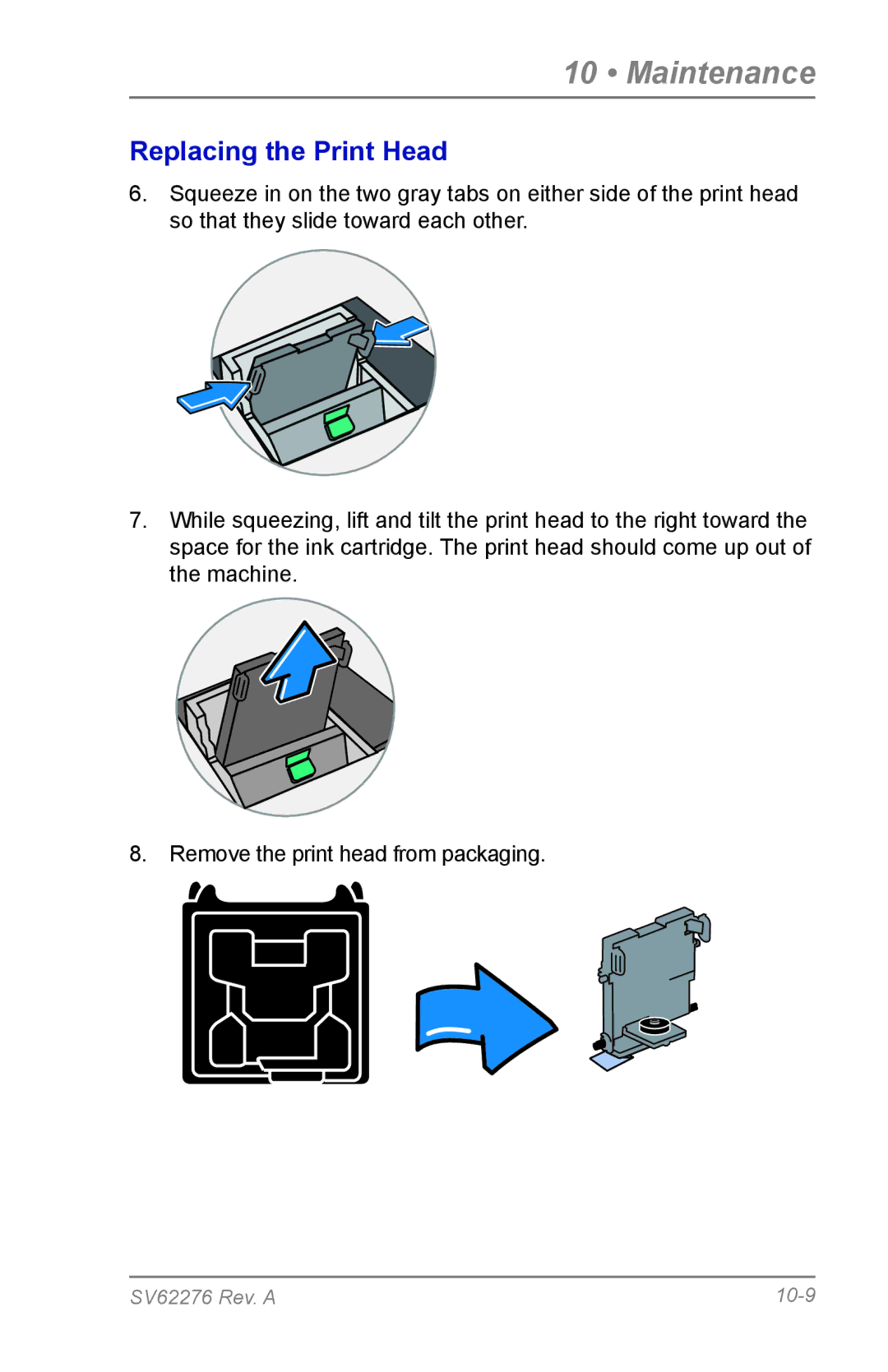 Pitney Bowes DM125 manual SV62276 Rev. a 10-9 