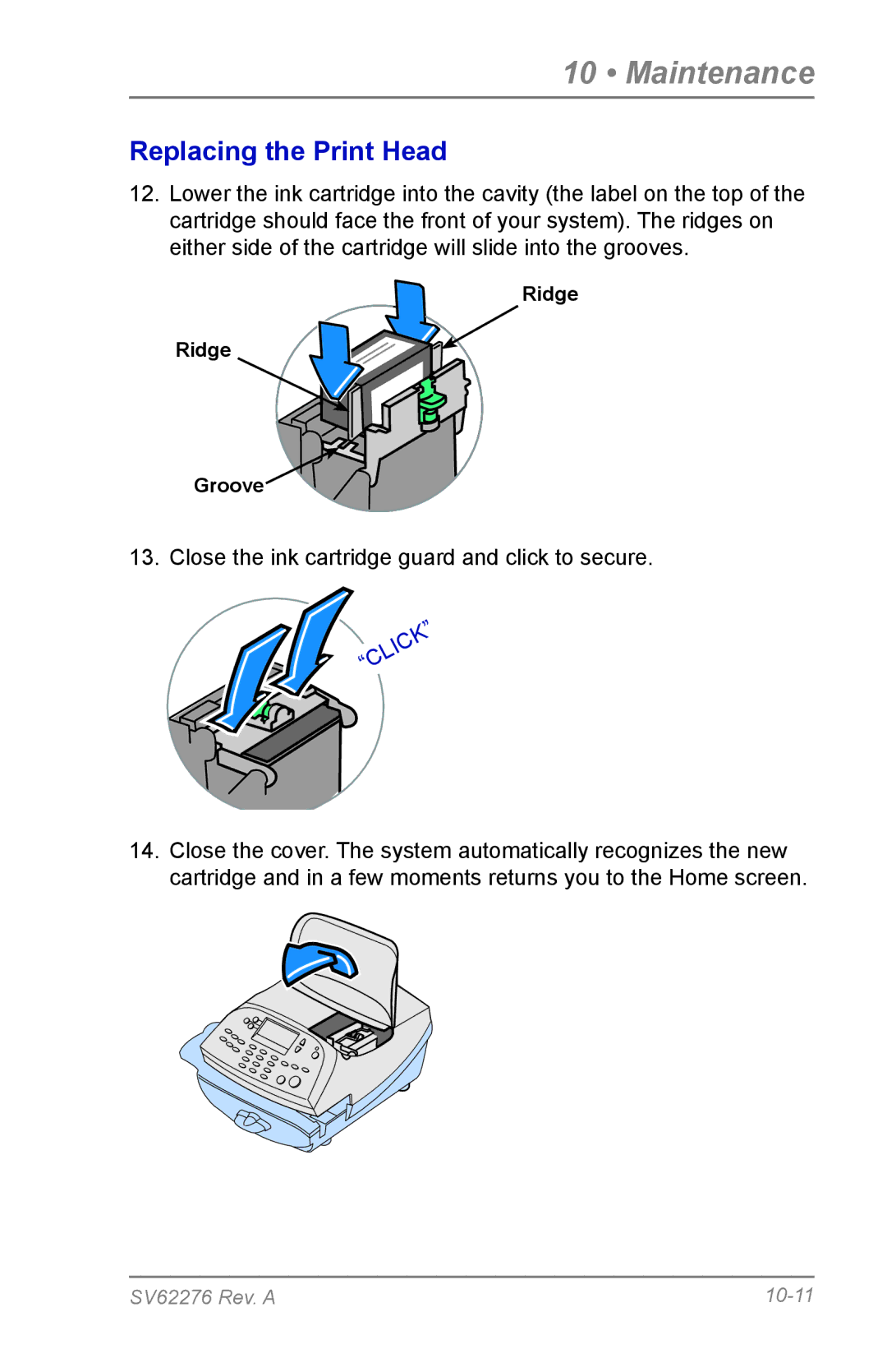 Pitney Bowes DM125 manual SV62276 Rev. a 10-11 