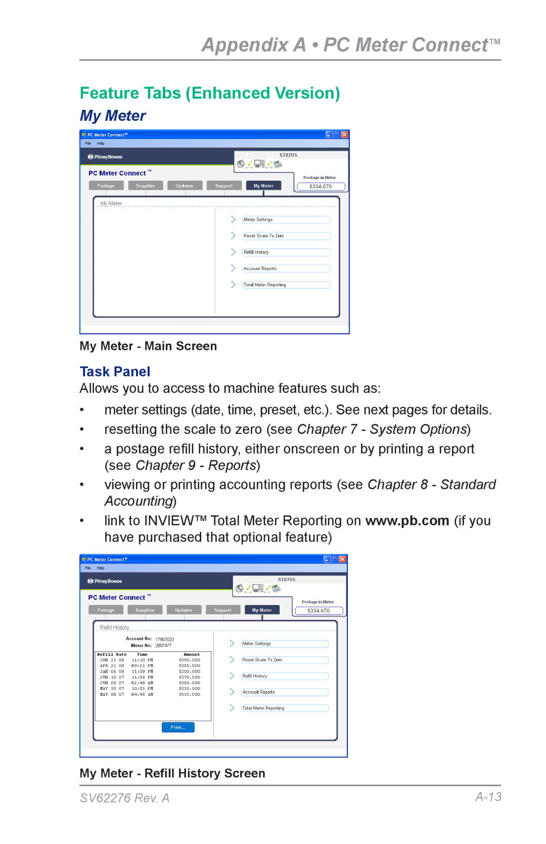 Pitney Bowes DM125 manual My Meter 