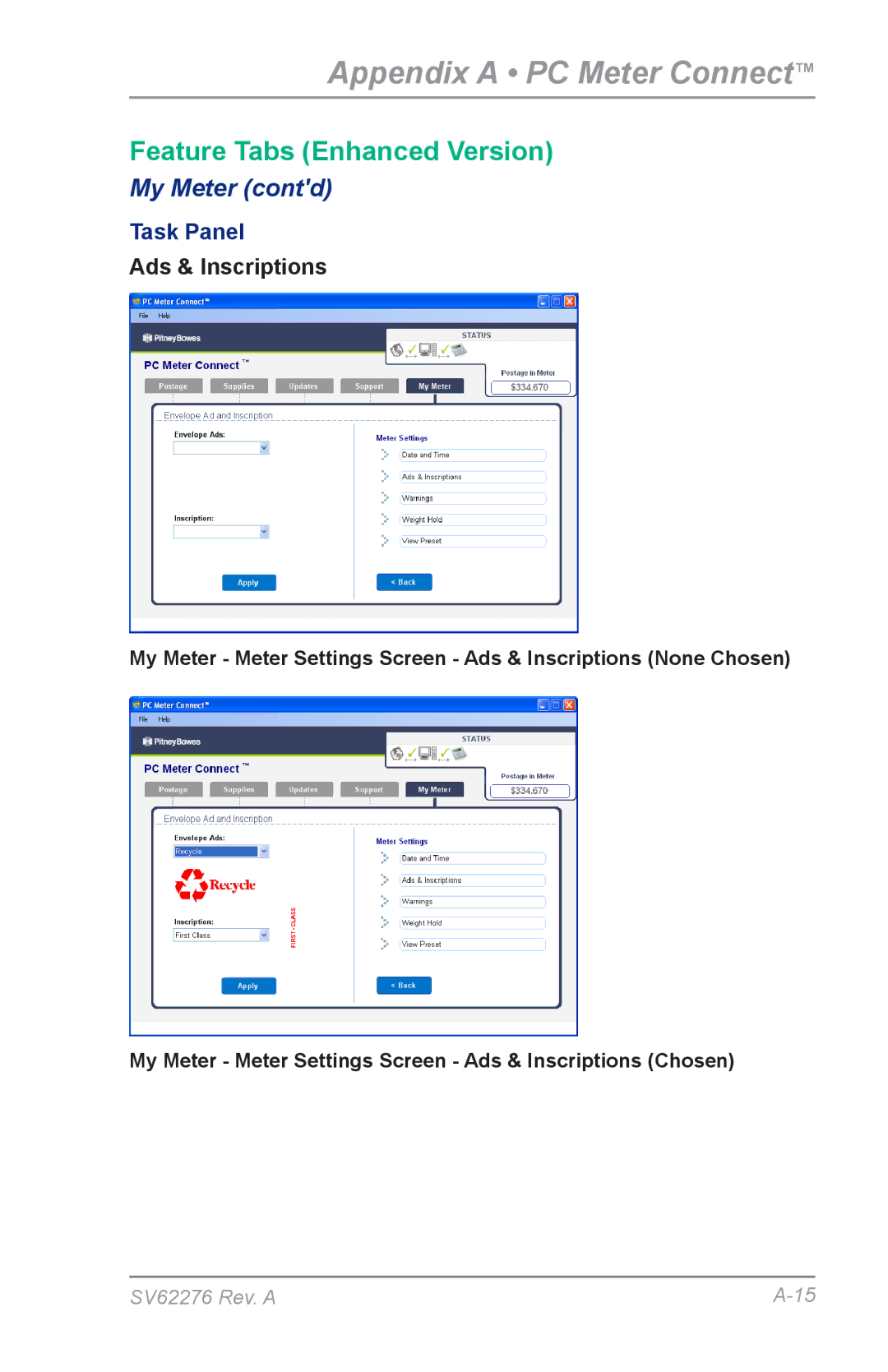 Pitney Bowes DM125 manual Ads & Inscriptions 