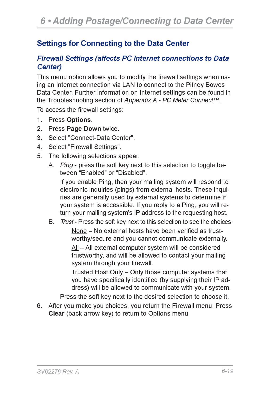 Pitney Bowes DM125 manual Adding Postage/Connecting to Data Center 