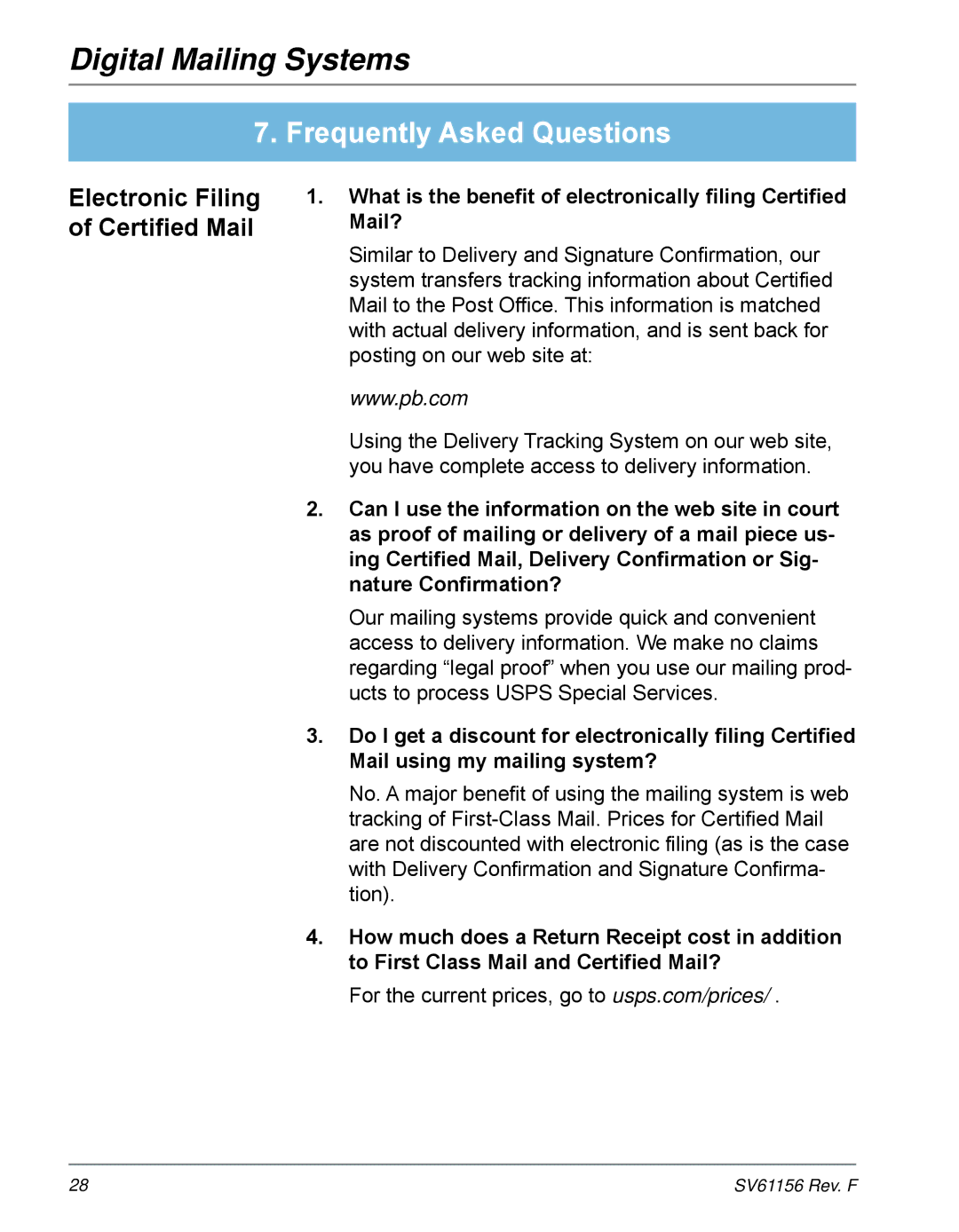 Pitney Bowes DM200L Electronic Filing of Certified Mail, What is the benefit of electronically filing Certified Mail? 