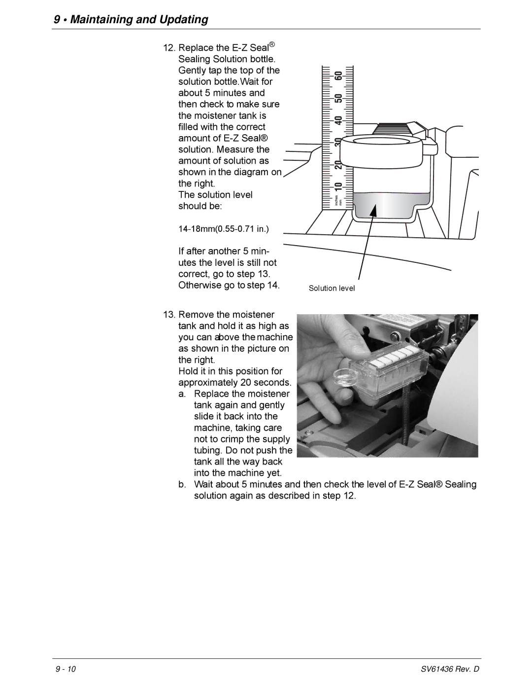 Pitney Bowes DM550, DM500 manual 14-18mm0.55-0.71 