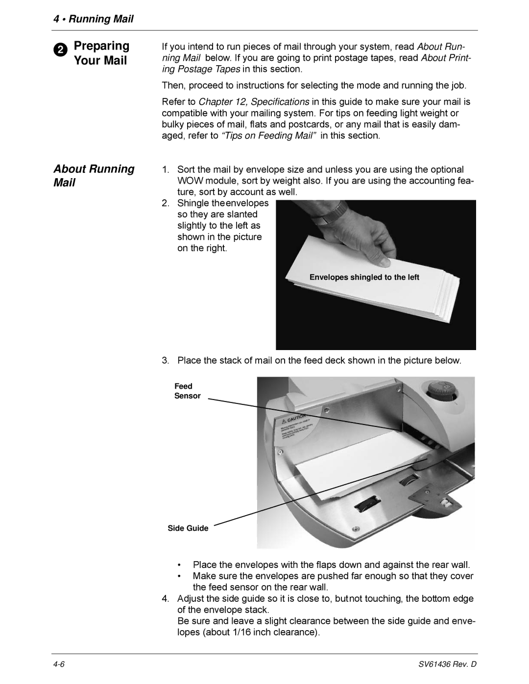 Pitney Bowes DM550, DM500 manual Preparing Your Mail, About Running Mail 