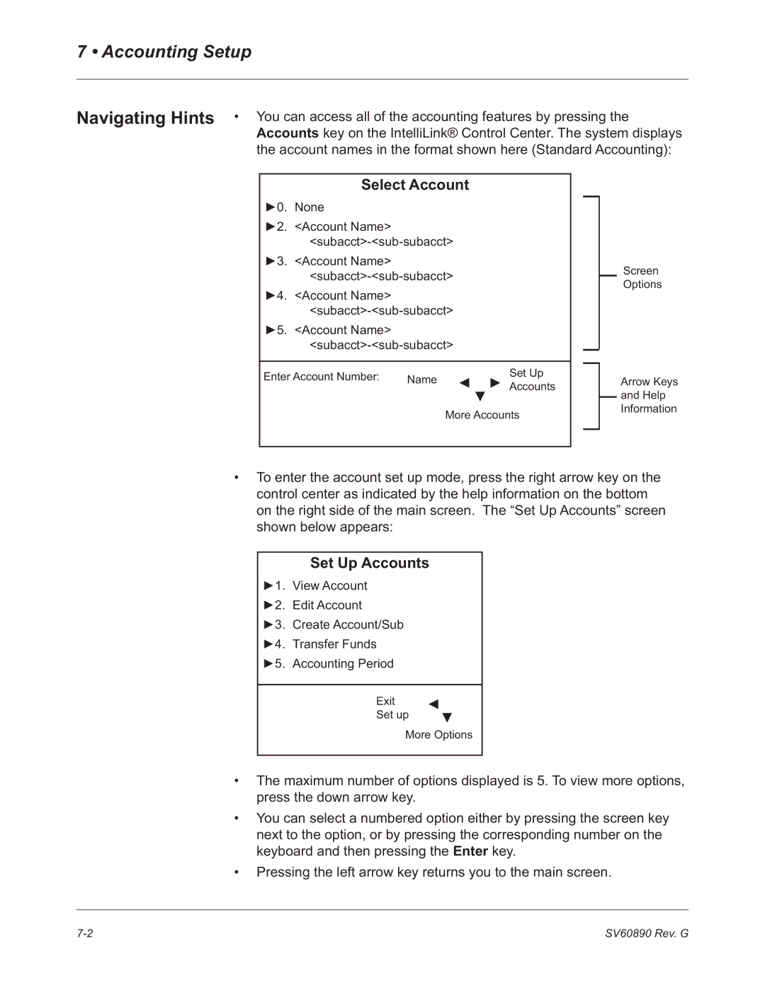 Pitney Bowes DM550, DM500 manual Accounting Setup, Select Account, Set Up Accounts 