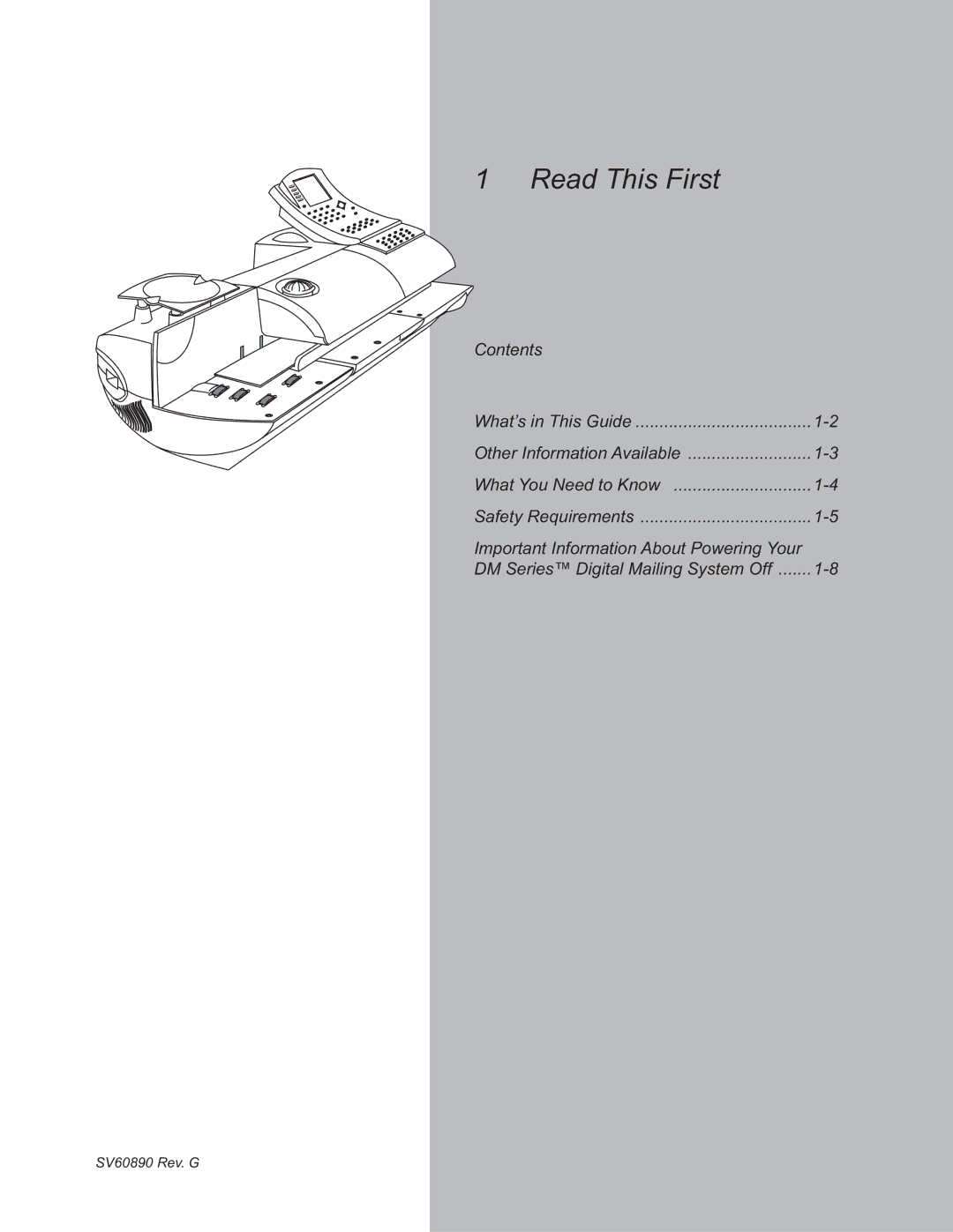 Pitney Bowes DM500, DM550 manual Read This First 