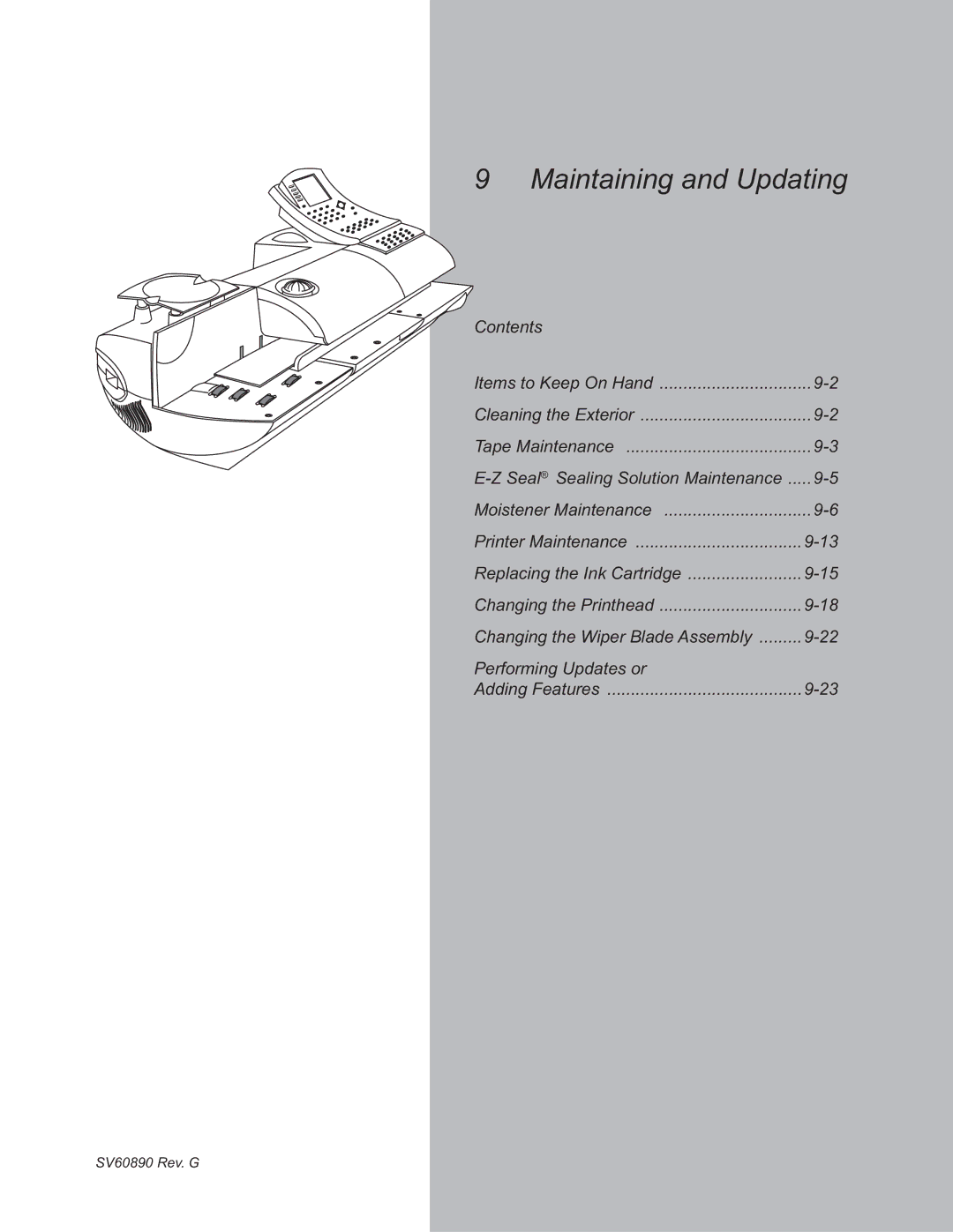 Pitney Bowes DM500, DM550 manual Maintaining and Updating 