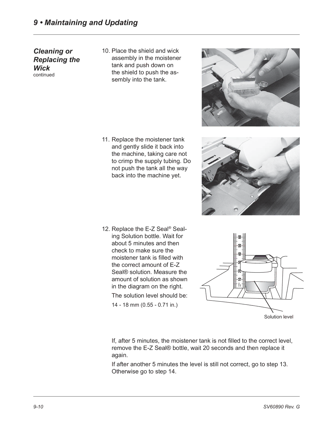 Pitney Bowes DM550, DM500 manual 14 18 mm 0.55 0.71 