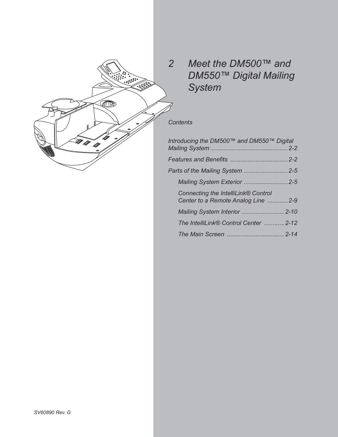 Pitney Bowes manual Meet the DM500 and DM550 Digital Mailing System 