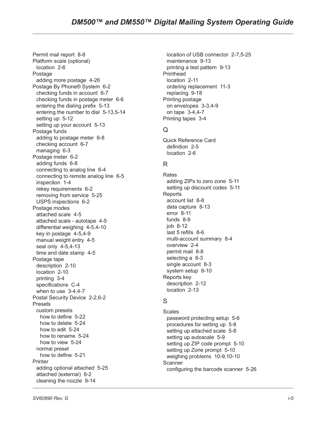 Pitney Bowes manual DM500 and DM550 Digital Mailing System Operating Guide 