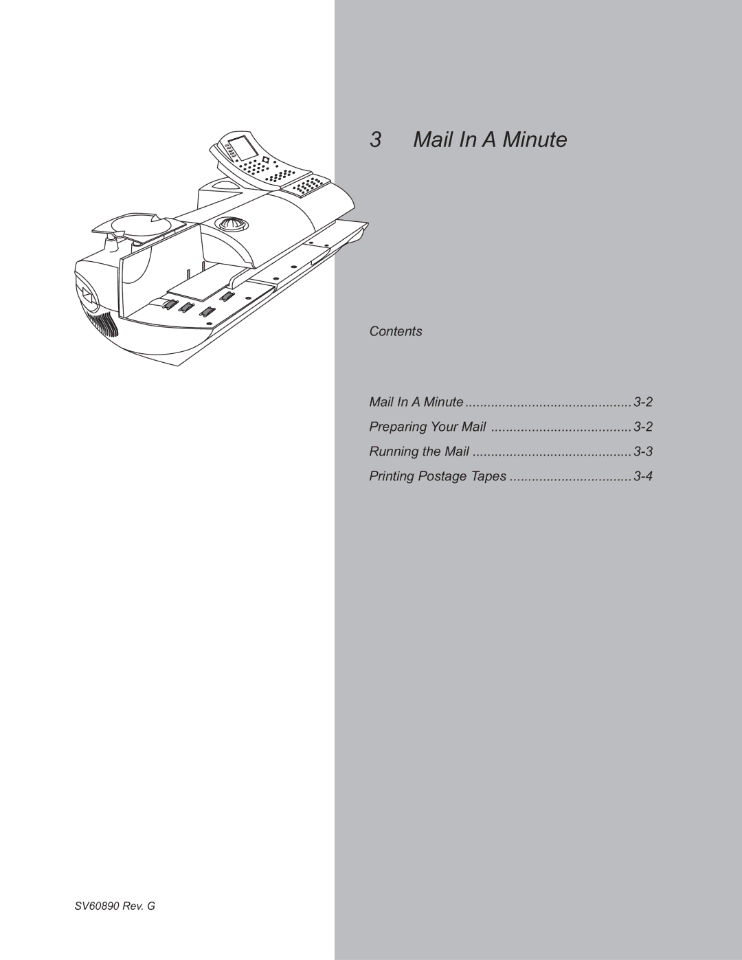 Pitney Bowes DM500, DM550 manual Mail In a Minute 