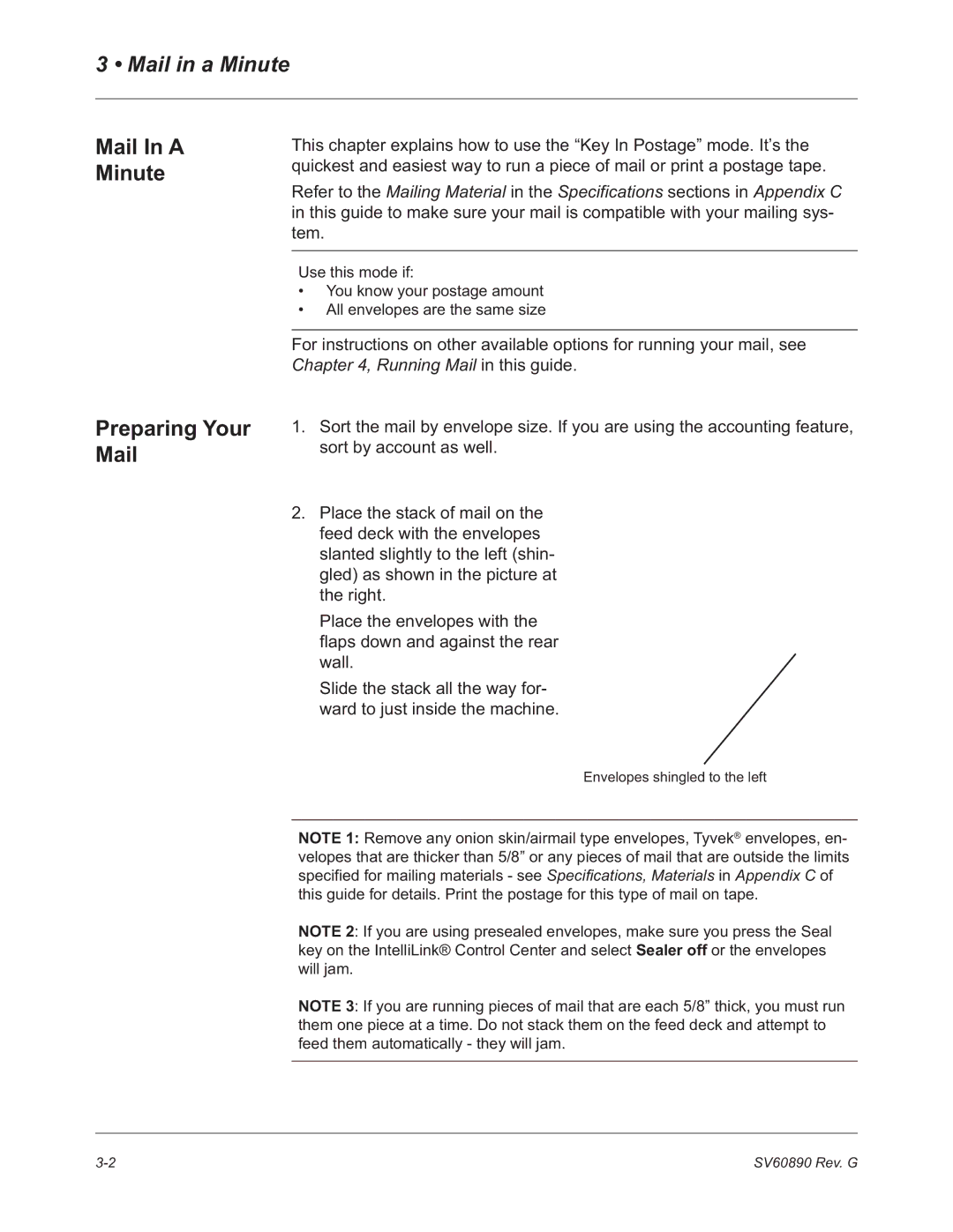 Pitney Bowes DM550, DM500 manual Mail in a Minute, Mail In a Minute, Preparing Your Mail 