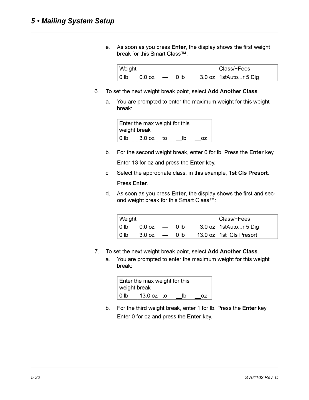 Pitney Bowes DM800 manual Mailing System Setup 