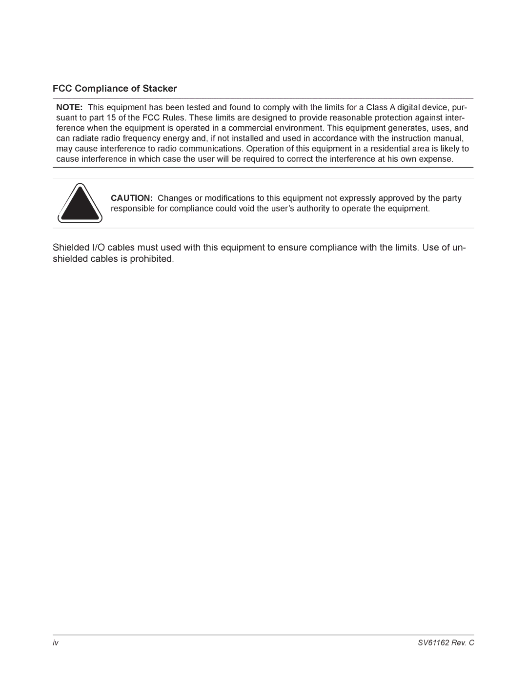 Pitney Bowes DM800 manual FCC Compliance of Stacker 