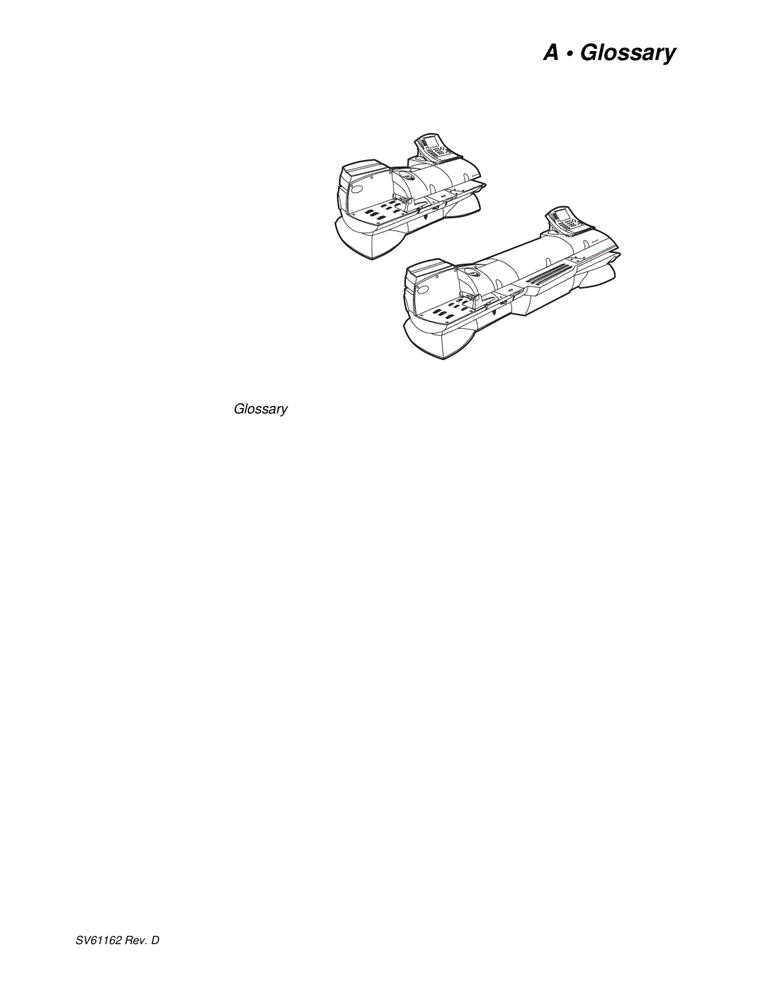 Pitney Bowes DM800i Series manual Glossary 