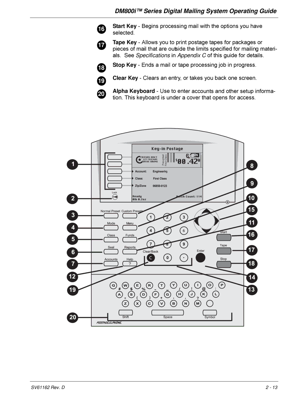 Pitney Bowes manual DM800i Series Digital Mailing System Operating Guide 