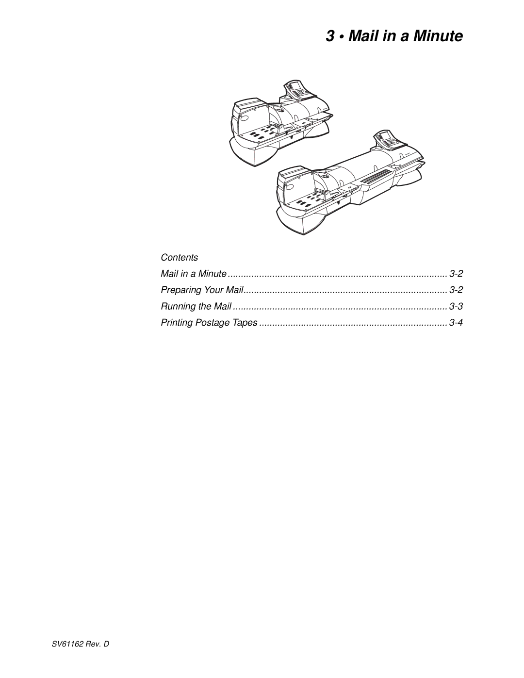 Pitney Bowes DM800i Series manual Mail in a Minute 