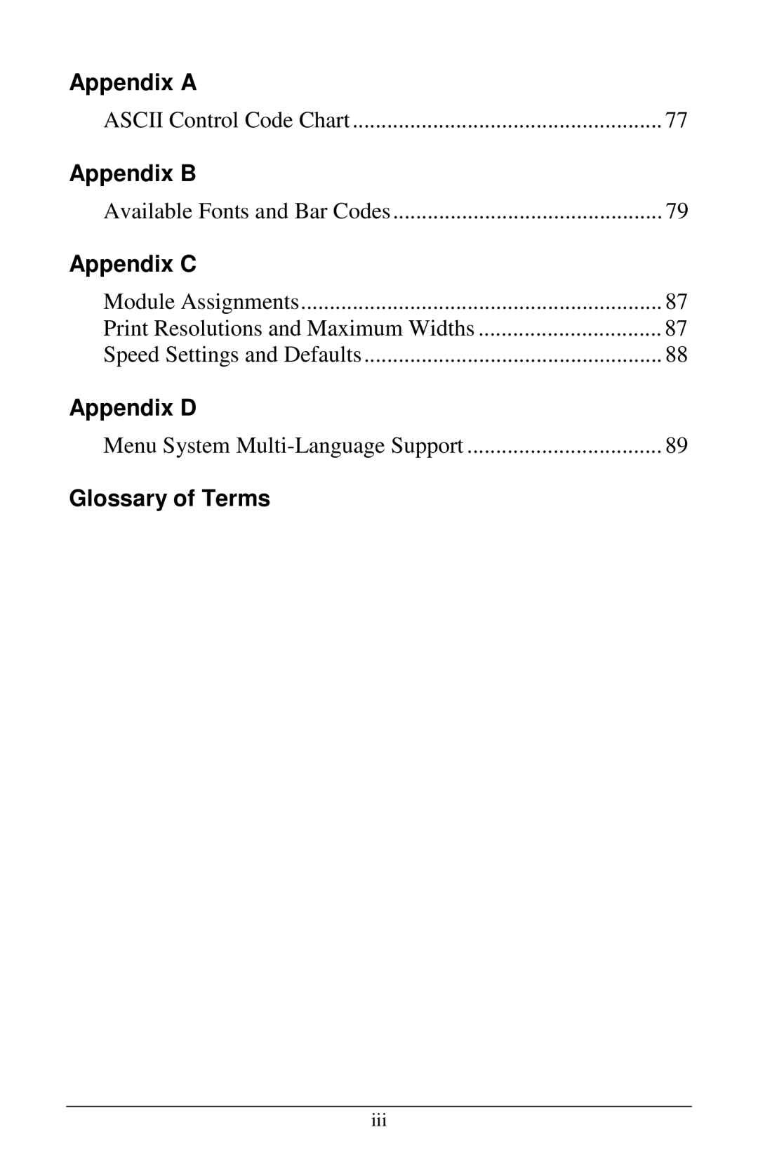 Pitney Bowes J693 manual Appendix A, Appendix B, Appendix C, Appendix D, Glossary of Terms 