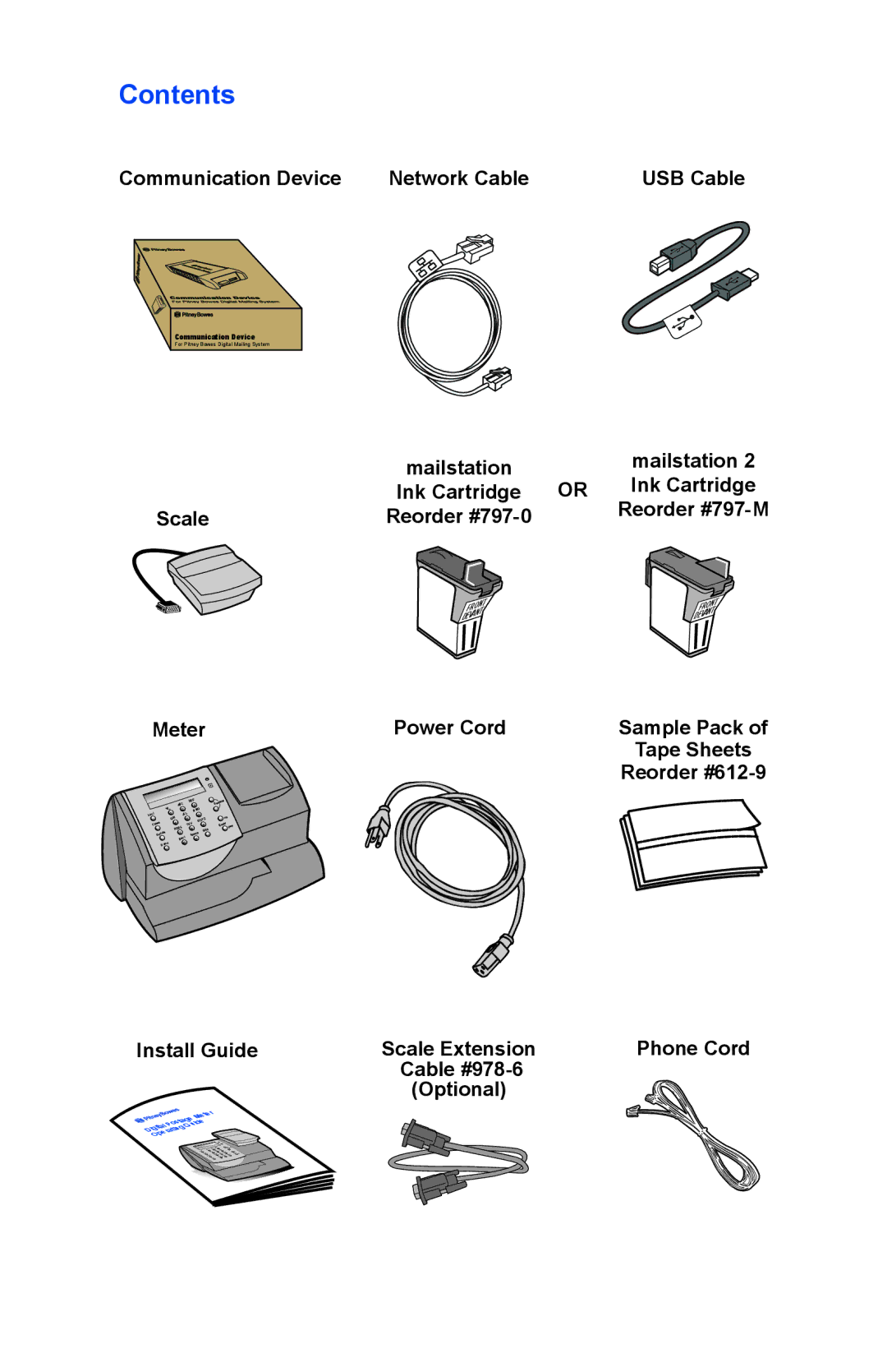 Pitney Bowes K700. K7M0 manual Contents 