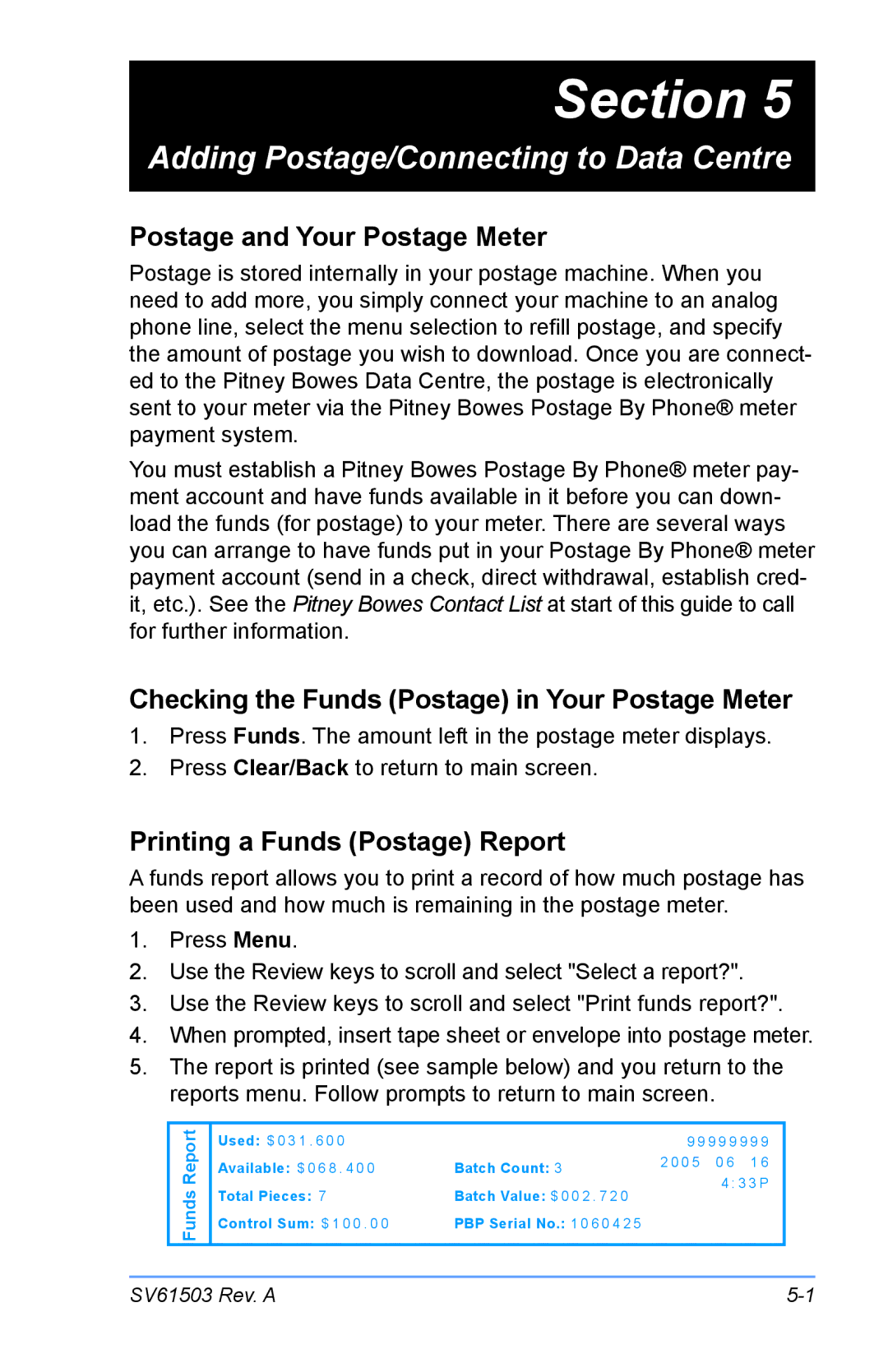 Pitney Bowes K700 manual Postage and Your Postage Meter, Checking the Funds Postage in Your Postage Meter 