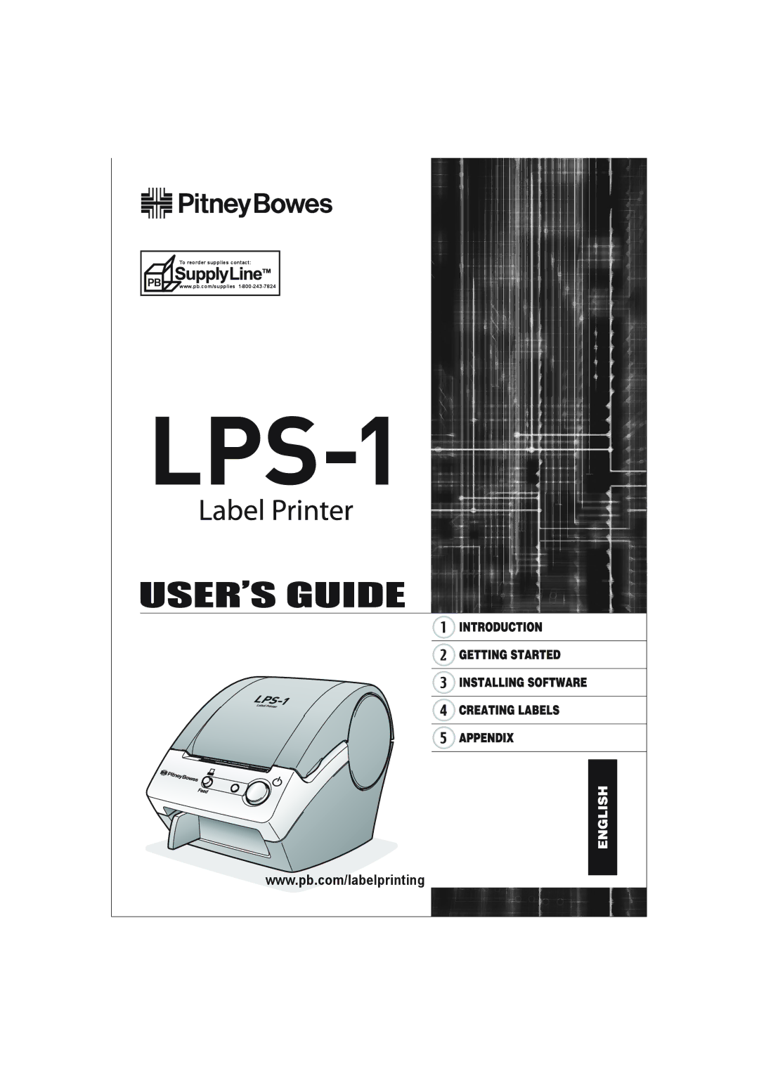 Pitney Bowes LPS-1 manual To reorder supplies contact 