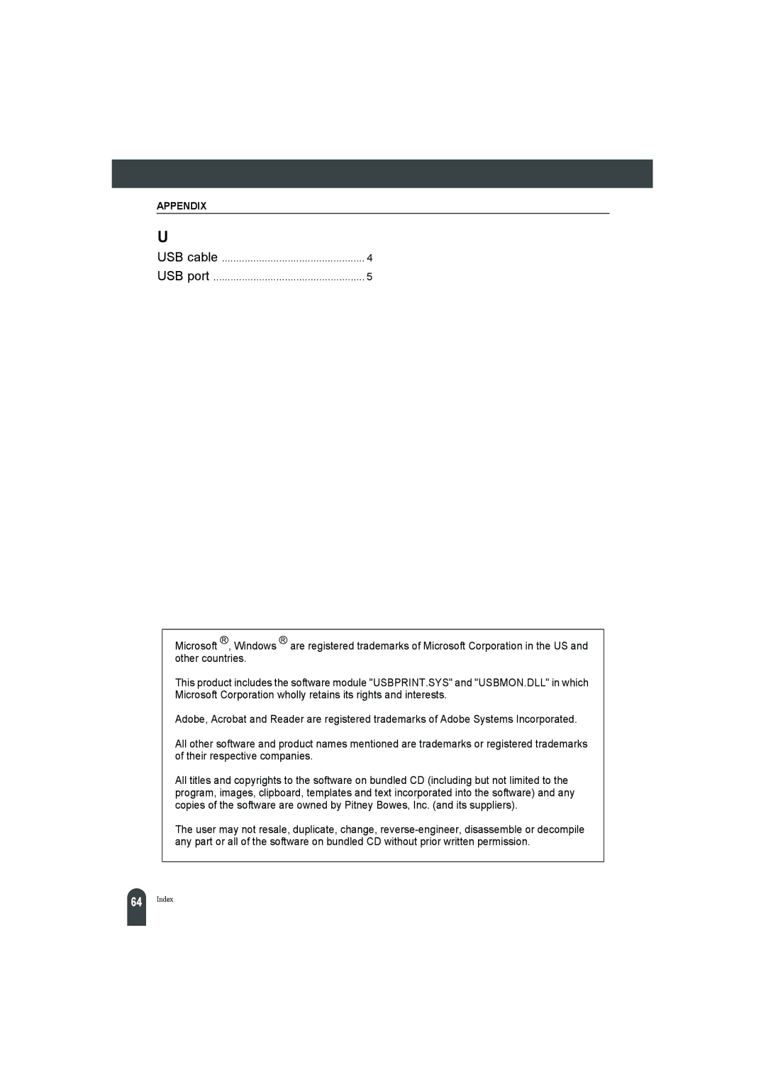 Pitney Bowes LPS-1 manual Appendix 