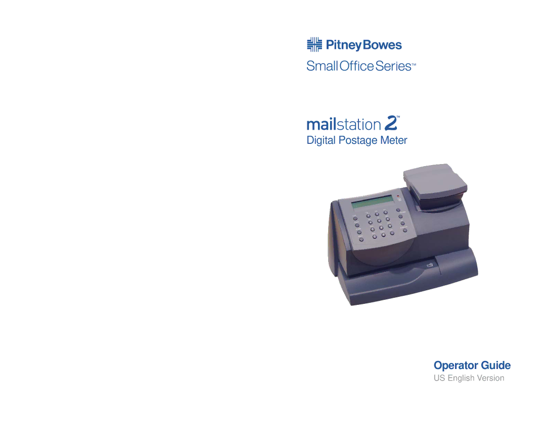 Pitney Bowes SV61983 manual Operator Guide 