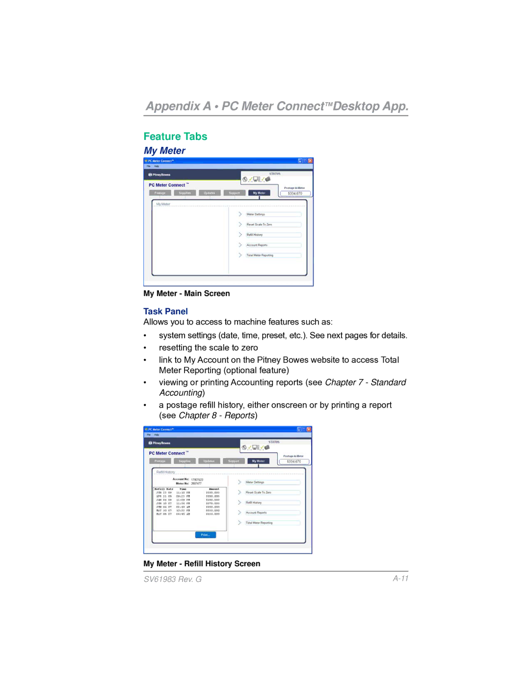 Pitney Bowes SV61983 manual My Meter 